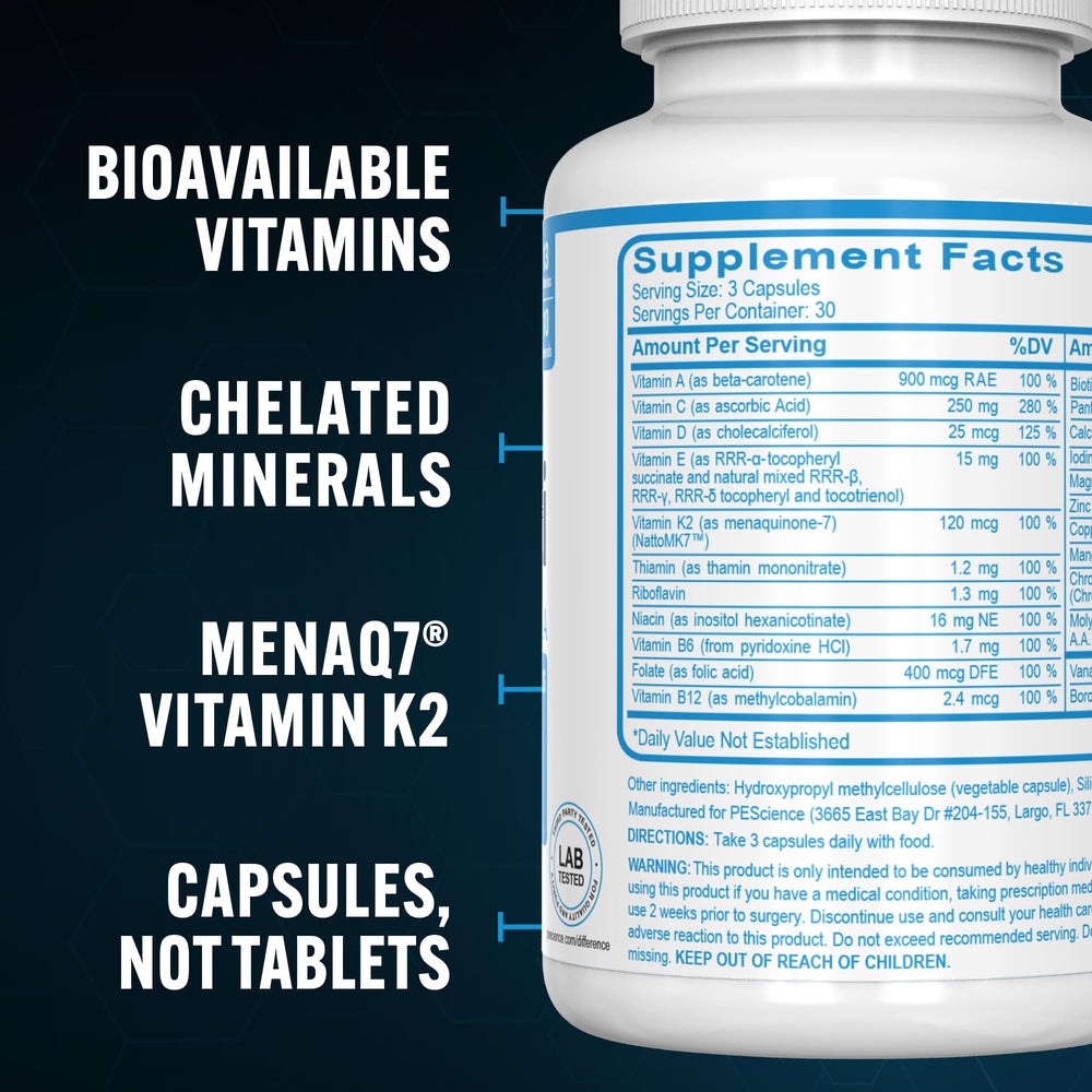 Serving size of 3 capsules for TruMulti men supplement