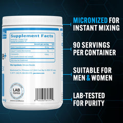 Creapure logo close-up on TruCreatine+ packaging