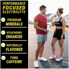 PEScience Versalyte Charged powder packet back with ingredients and energy details