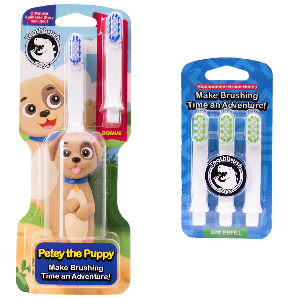 Cover photo: Petey The Puppy and Replacement Brush Heads Bundle
