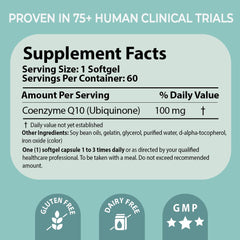 CoQ10 100mg softgels close-up