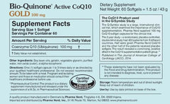 Back view of bottle displaying supplement facts