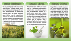 Organic oregano oil extract packaging highlighting Greek oregano