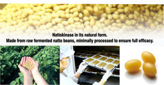 Organic fermented soybeans source for PHARMAKON nattokinase