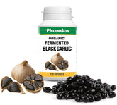 PHARMAKON Organic Aged Black Garlic soft capsules bottle