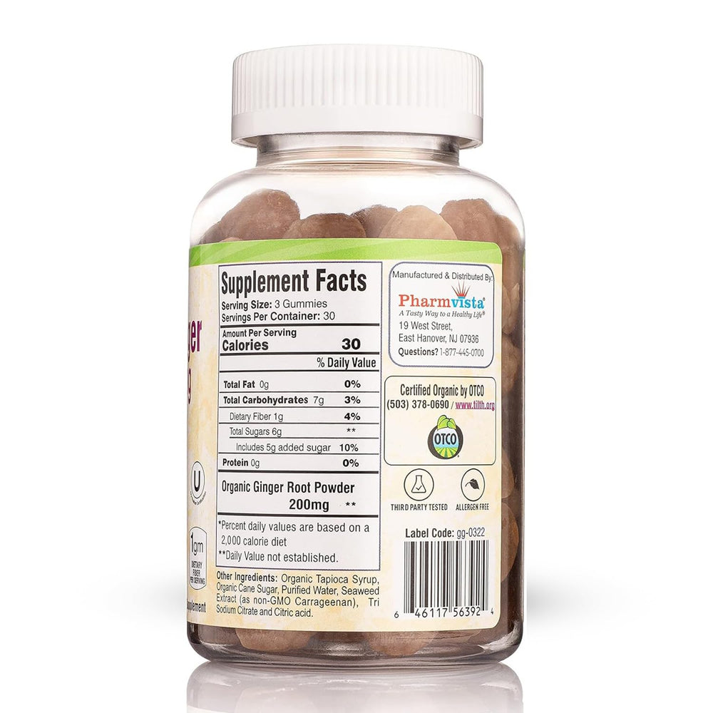 Ginger gummies close-up texture