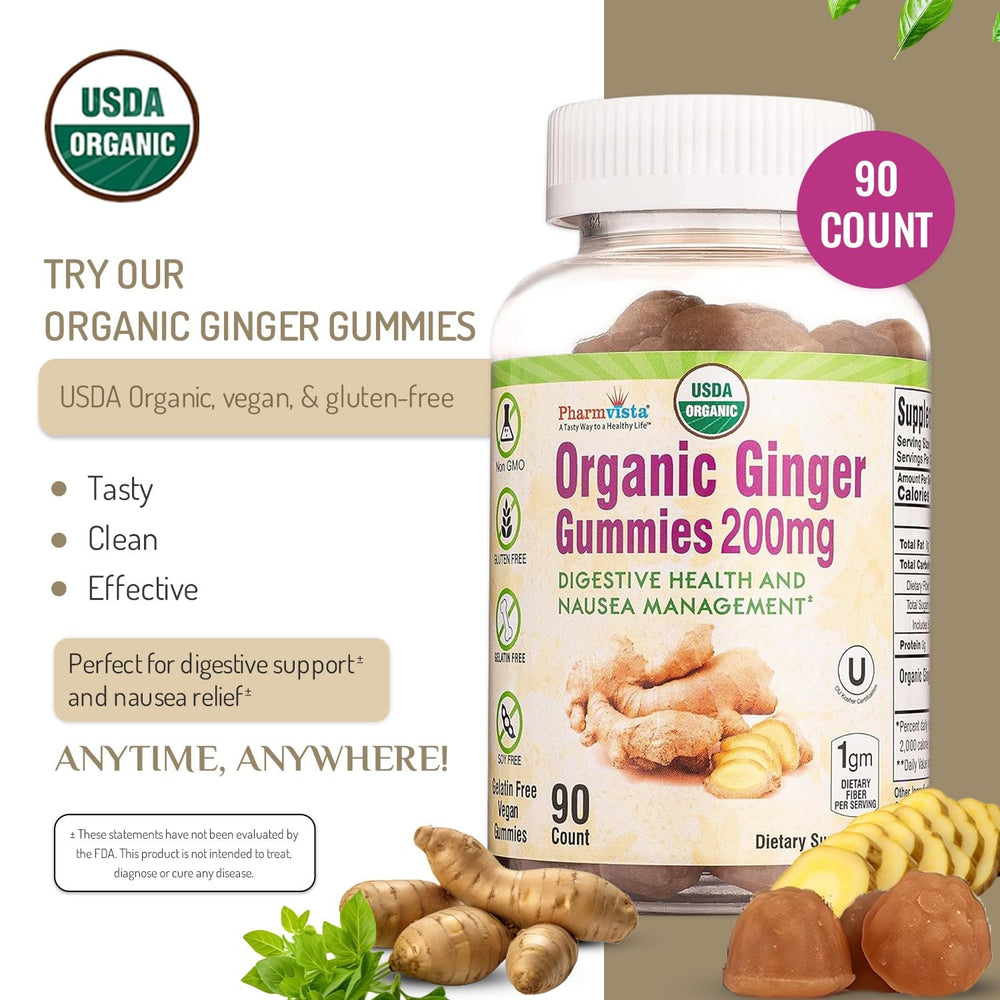 Vegan-friendly, gelatin-free ginger gummies