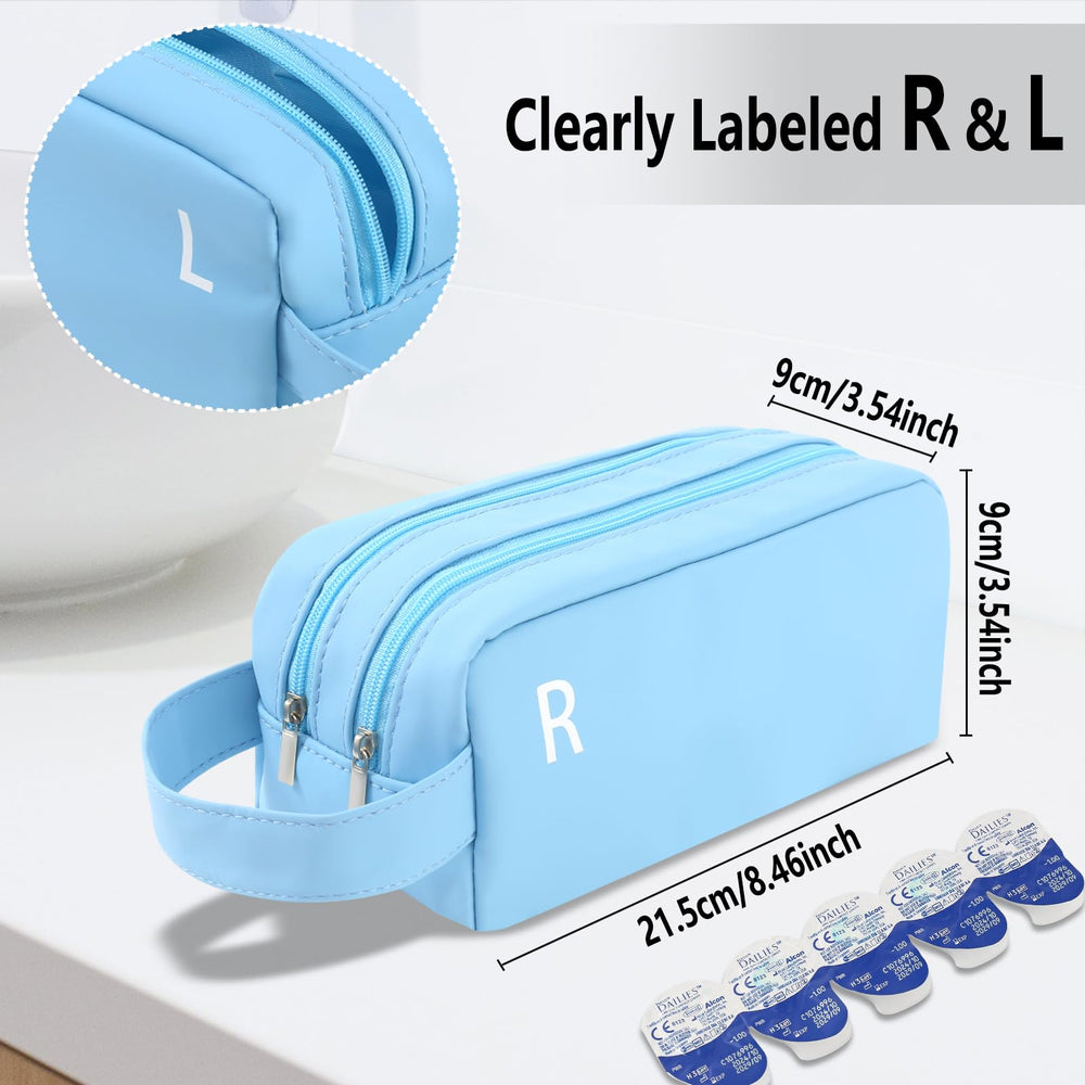 Compact portable case held in hand for on-the-go use