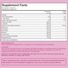 Lifestyle scene of a woman taking a gummy daily