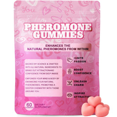 Pheromone Gummies for Women strawberry-flavored jar