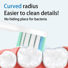 Blue fade-out bristles indicate replacement time for Sonicare heads