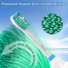 Rounded bristle ends for gentle cleaning