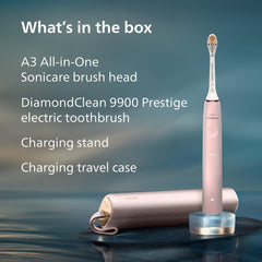 What’s in the box: DiamondClean 9900 includes travel case and stand