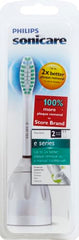 Close-up of Philips Sonicare E-Series replacement heads white 2-pack
