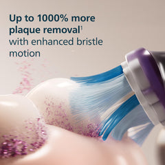 Close-up of Philips Sonicare G3 replacement head with concave bristle design