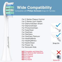 Sonicare replacement heads compatible with C2 and C1 – close up