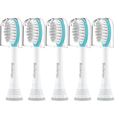 Five blue kids replacement brush heads for Philips Sonicare