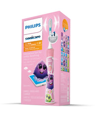 Product packaging and included accessories for Sonicare for Kids