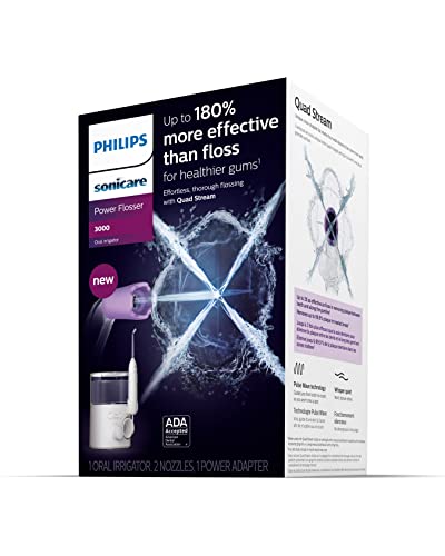 Product dimensions and profile of Philips Sonicare Power Flosser 3000