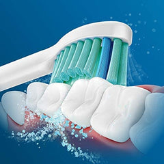 Contoured bristles matching the shape of teeth