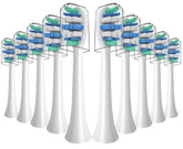 Replacement Philips Sonicare replacement heads 10-pack, white with blue indicator bristles