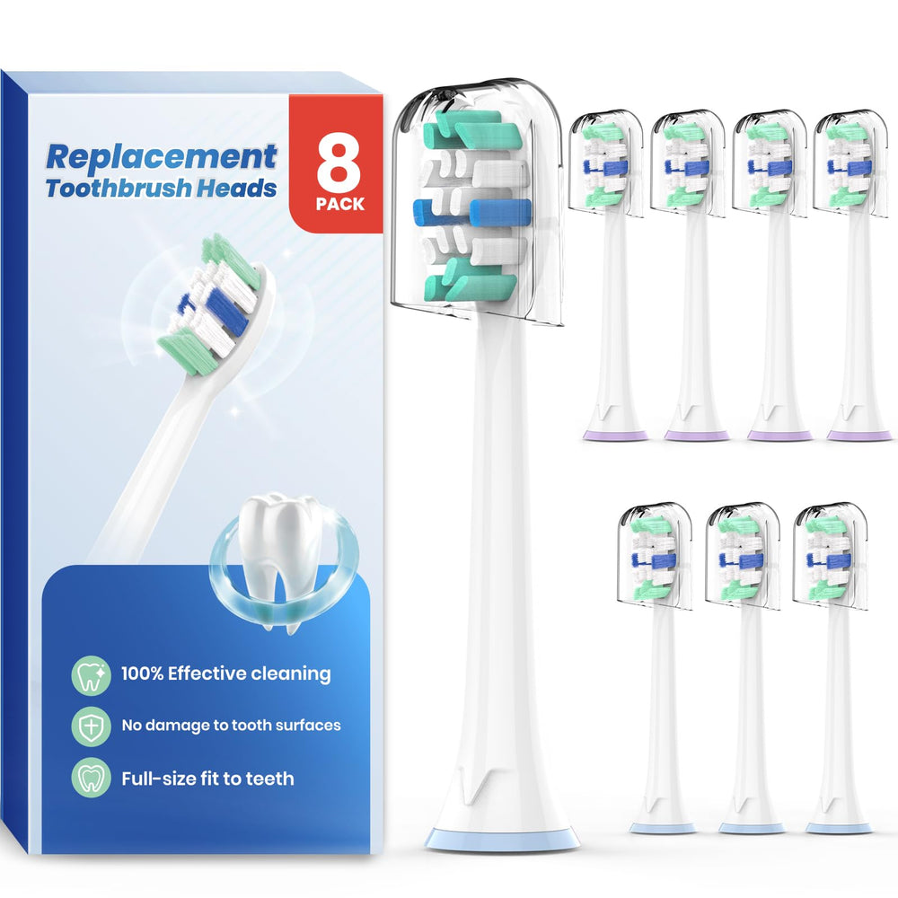 8-pack Philips Sonicare replacement heads with soft bristles