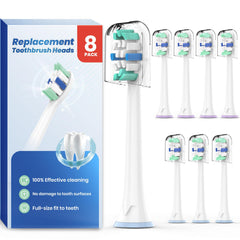 8-pack Philips Sonicare replacement heads with soft bristles