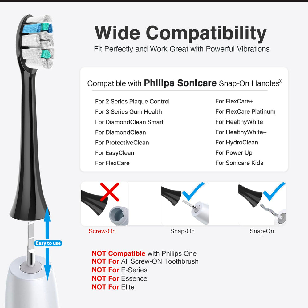 5 pack electric toothbrush heads for Philips Sonicare C2/C1