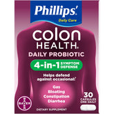 Phillips' Colon Health capsules bottle showing daily digestive support option.