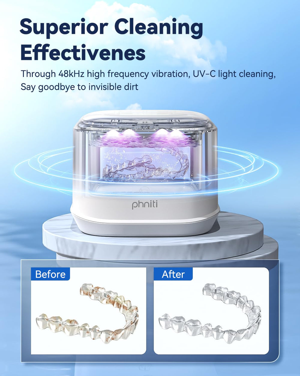 Cleaner equipped with four UV lights for enhanced cleaning