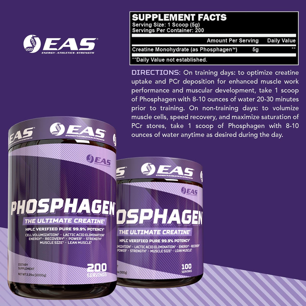 Phosphagen Ultimate Creatine Powder label showing ingredients