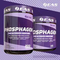 Phosphagen Ultimate Creatine Powder tub in use on gym bench