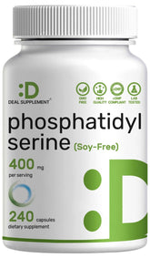 Bottle of phosphatidylserine 400 mg 240 capsules