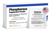 Berry-flavored phosphorus supplement powder in 100 packets