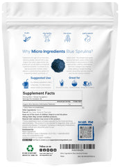Close-up of phycocyanin extract blue spirulina powder