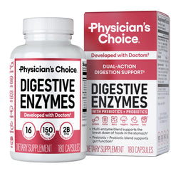 Bottle of Physician's CHOICE Digestive Enzymes with 180 tablets