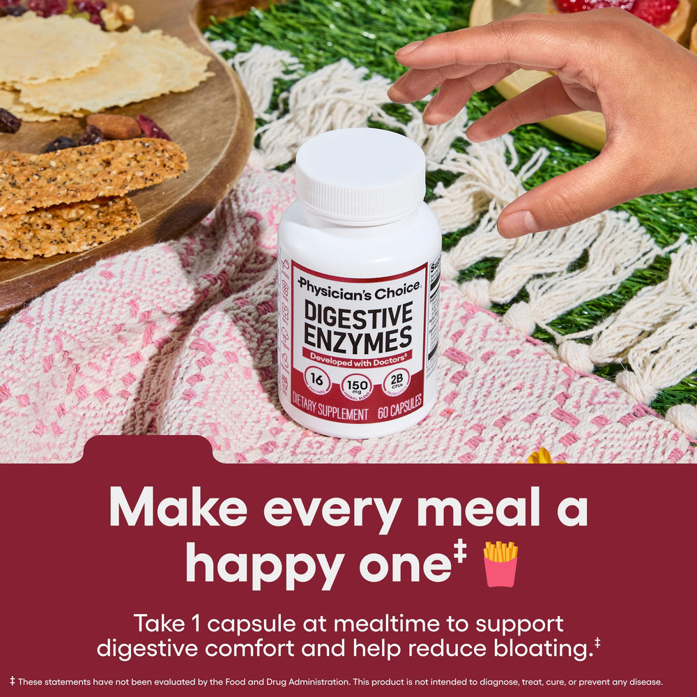 Physician's CHOICE Digestive Enzymes packaging variation, same formula, different look for convenient shopping.