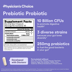 Packaging variations of Physician's CHOICE Prebiotic-Probiotic