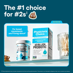 Physician's Choice probiotic capsule shows acid-resistant design for gut survival.