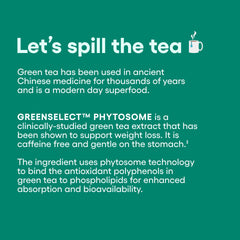 Green tea extract featured in the probiotic blend