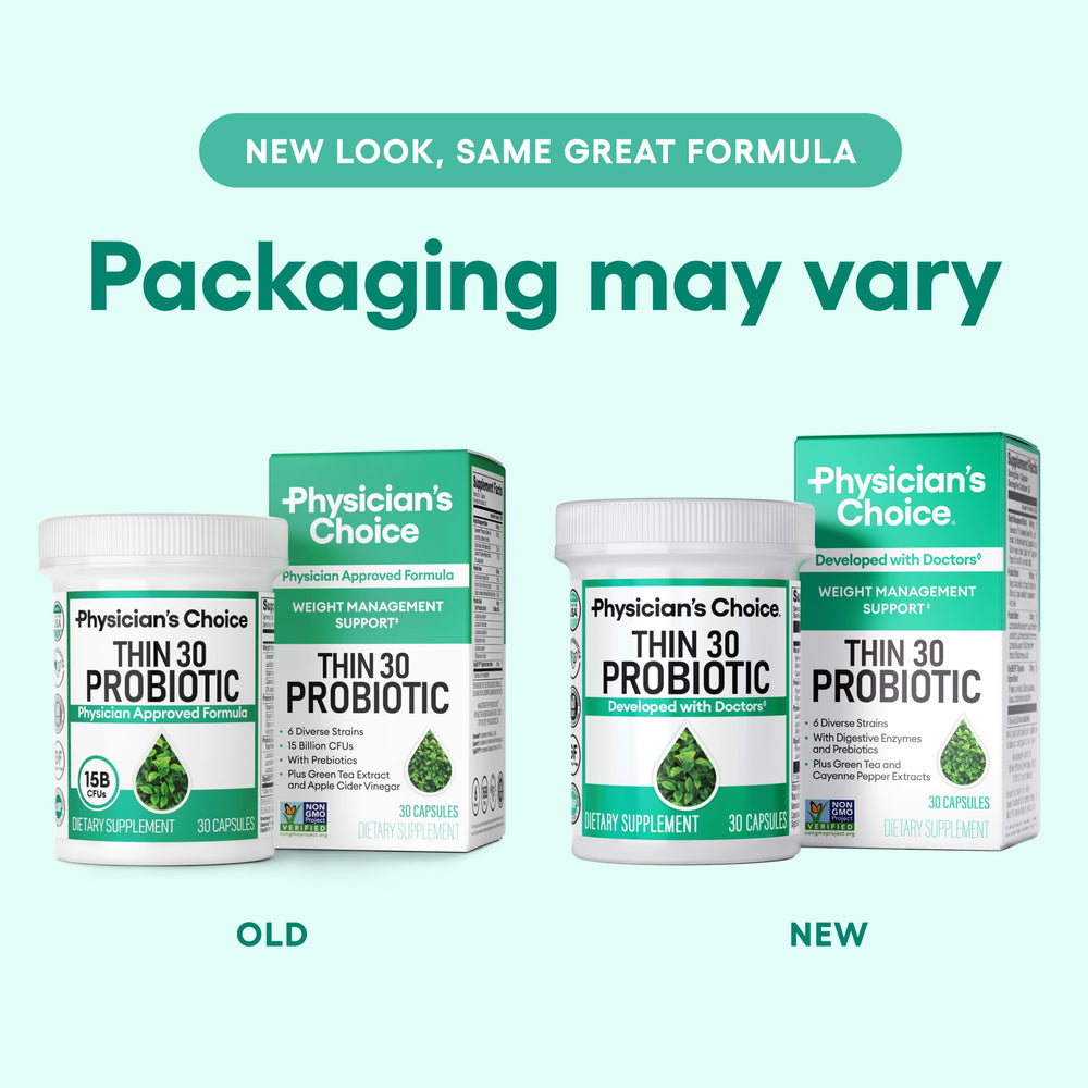 Packaging variations for Physician's CHOICE Probiotics