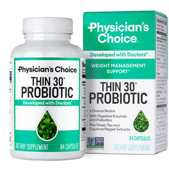 Physician's CHOICE Probiotics bottle for weight management and gut balance.