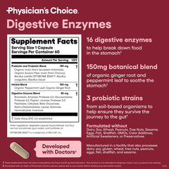 Physician's CHOICE science-backed formulation seal, reinforcing physician-reviewed digestive guidance.