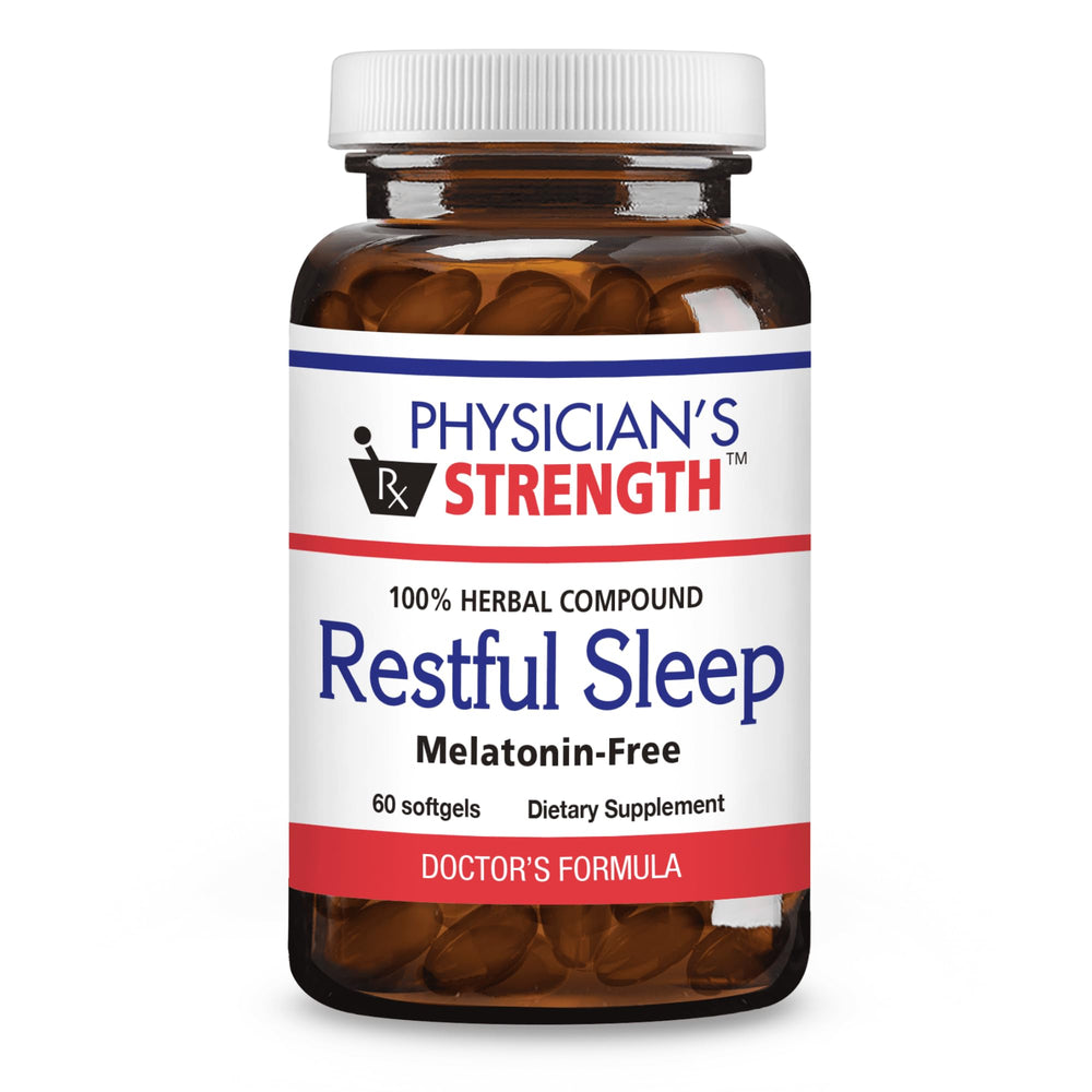 Physician's Strength Restful Sleep bottle with label