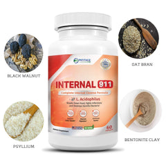 Natural laxative detox concept with capsules