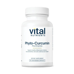 Vital Nutrients Phyto-Curcumin Plus Enzymes bottle and capsules