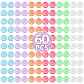Phyyixs 60-pack transparent contact lens cases in six colors