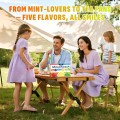 120-pack travel-size mouthwash with five flavors