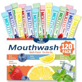 Five flavors of Phyyixs Mouthwash: Glacial Mint, Sweet Strawberry, Rich Blueberry, Fresh Green Tea, Zesty Lemon