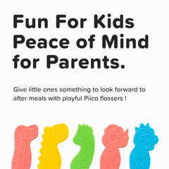 Piico unflavored unwaxed floss in dental picks for kids
